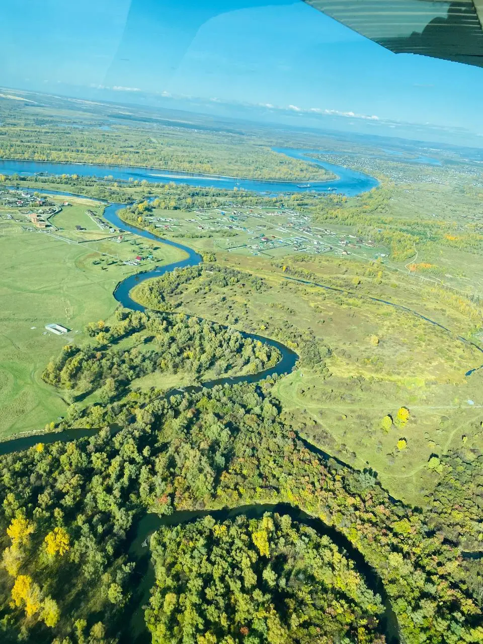 Полет на самолете Цессна/Соката над Красноярском