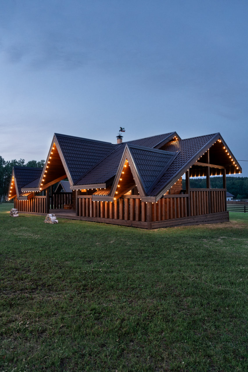 Отдых в бане на территории ранчо