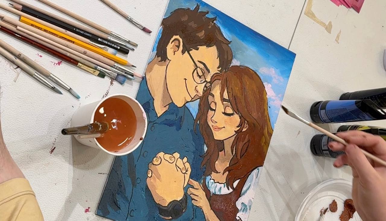 МК "Портрет пары в стиле культового мультфильма"