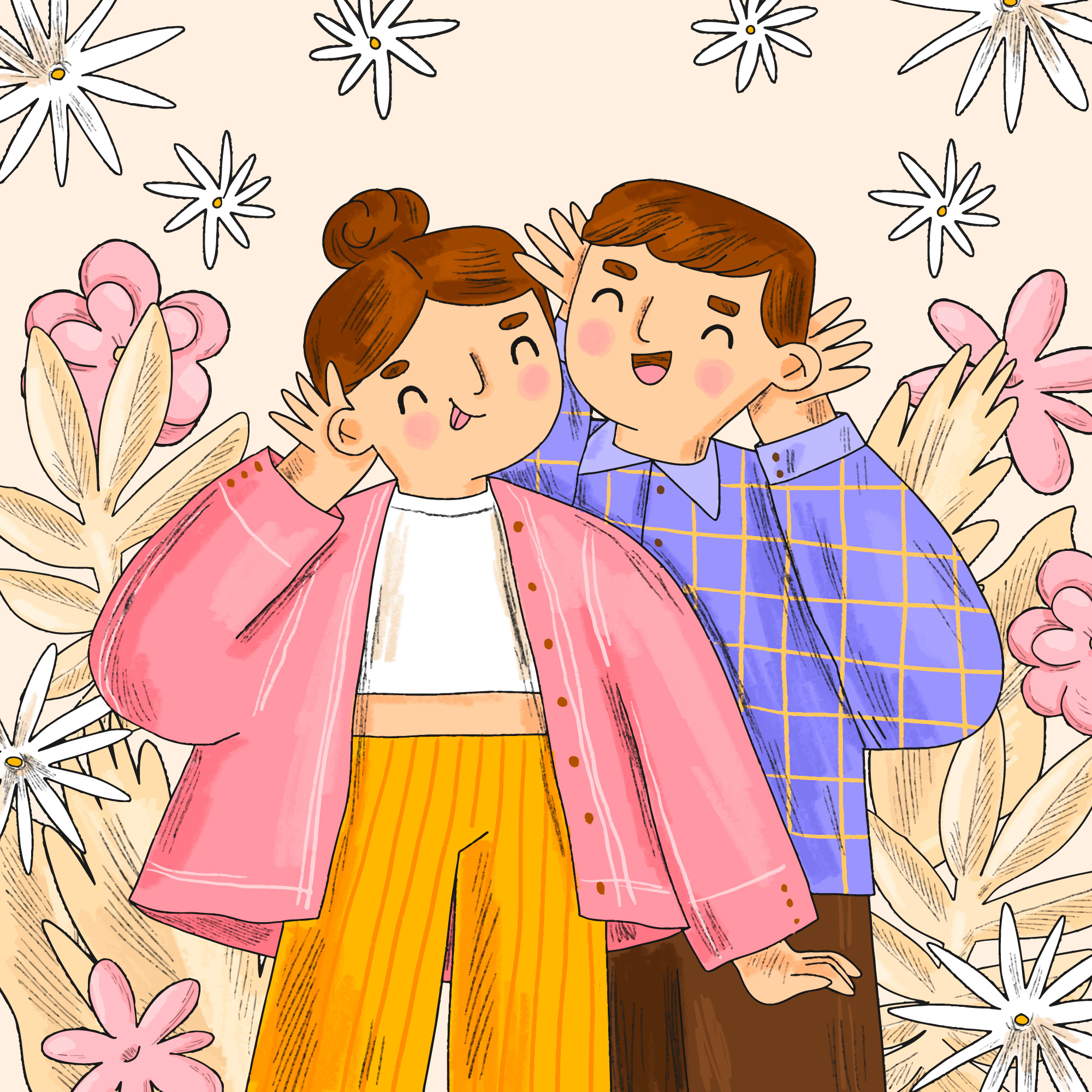 МК "Портрет пары в стиле культового мультфильма"